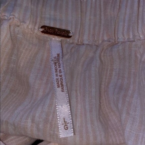 Free People Pink Hello There Beautiful Striped Off Shoulder Top - Picture 8 of 9